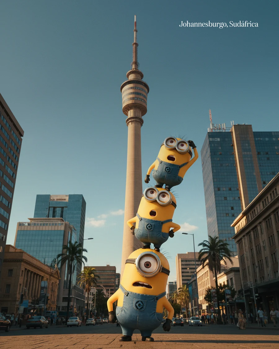 Minions apilados en Johannesburgo, Sudáfrica